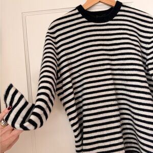 ATM Anthony Thomas Melillo Black and Cream Sweater